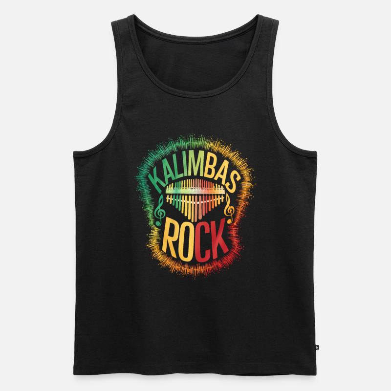 Idiophon Kalimba Geschenk - Männer Premium Bio Tank Top - Schwarz