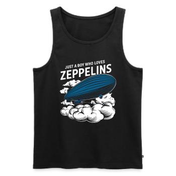Luftschiff Zeppelin Geschenk - Männer Premium Bio Tank Top - Schwarz - Vorne - Michal (187cm)
