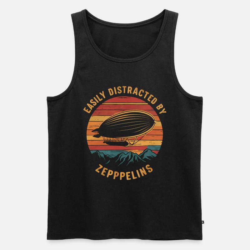 Luftschiff Zeppelin Geschenk - Männer Premium Bio Tank Top - Schwarz