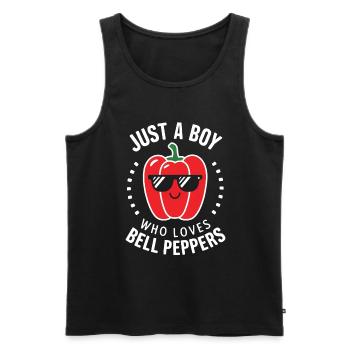 Paprika Geschenk - Männer Premium Bio Tank Top - Schwarz - Vorne - AI Model Male 178 light (178cm)