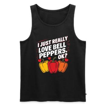 Paprika Geschenk - Männer Premium Bio Tank Top - Schwarz - Vorne - AI Model Male 178 light (178cm)