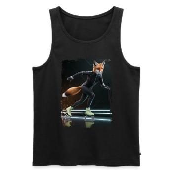 Fuchs Skating Geschenk - Männer Premium Bio Tank Top - Schwarz - Vorne - AI Model Male 178 light (178cm)