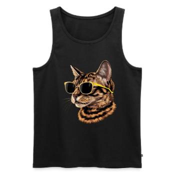 Sonnenbrille für Abessinierkatzen Geschenk - Männer Premium Bio Tank Top - Schwarz - Vorne - Michal (187cm)