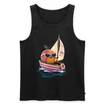 Obst Grapefruit Bootfahren Geschenk - Männer Premium Bio Tank Top - Schwarz - Vorne - AI Model Male 178 light (178cm)