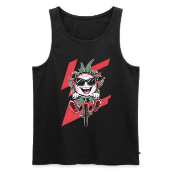 Drachenfrucht Radfahren Auf Dem Fahrrad Geschenk - Männer Premium Bio Tank Top - Schwarz - Vorne - AI Model Male 178 light (178cm)