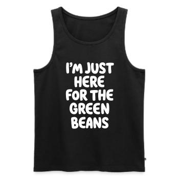 Grüne Bohnen - Männer Premium Bio Tank Top - Schwarz - Vorne - Michal (187cm)