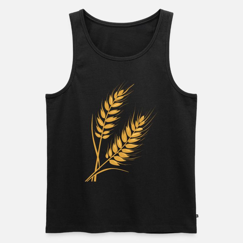 Weizen - Männer Premium Bio Tank Top - Schwarz