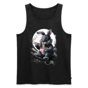 Hase - Männer Premium Bio Tank Top - Schwarz - Vorne - Michal (187cm)