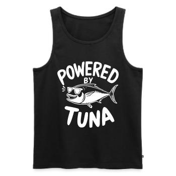 Thunfisch - Männer Premium Bio Tank Top - Schwarz - Vorne - AI Model Male 178 light (178cm)