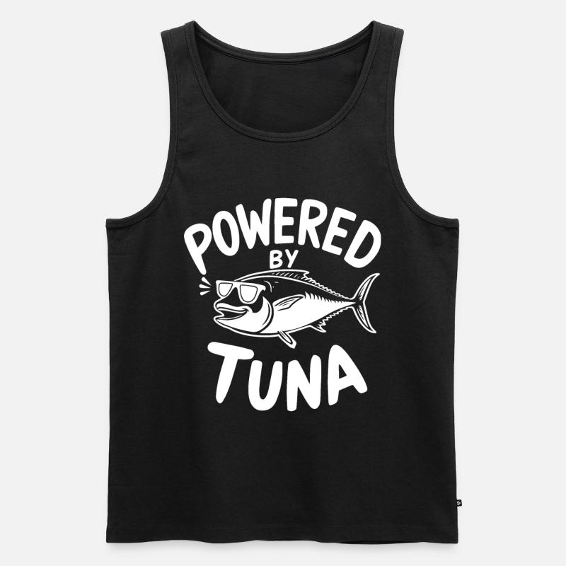 Thunfisch - Männer Premium Bio Tank Top - Schwarz