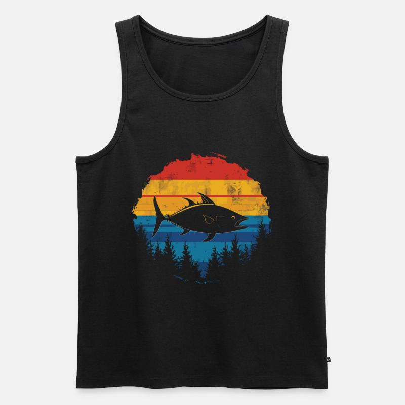 Thunfisch - Männer Premium Bio Tank Top - Schwarz