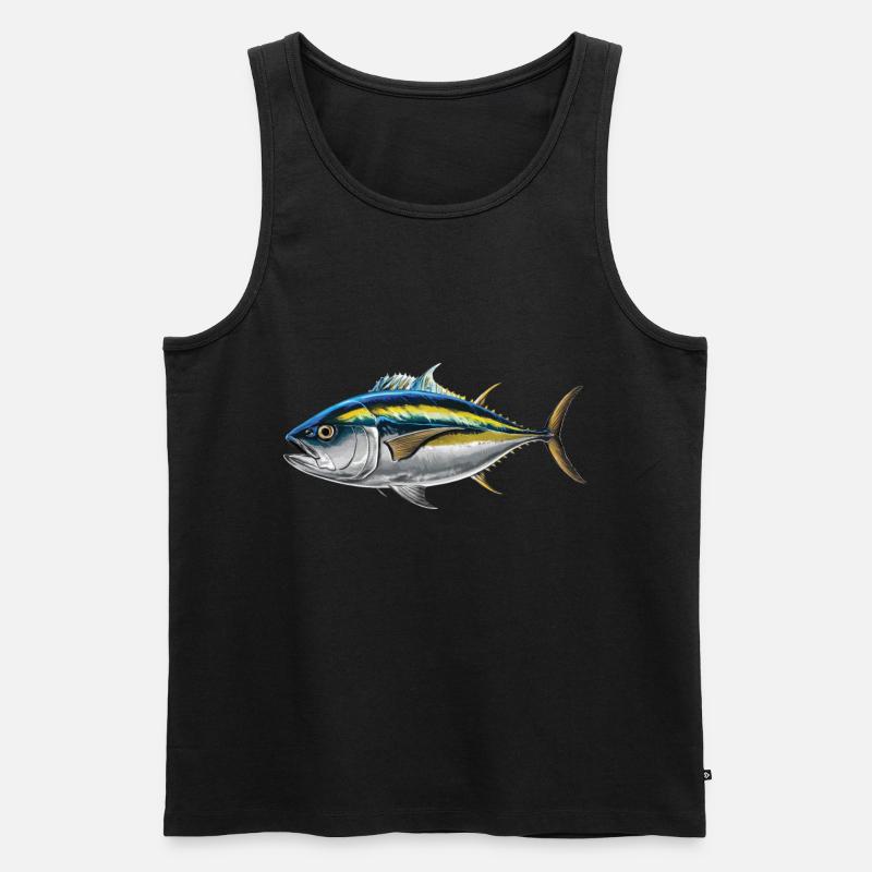 Thunfisch - Männer Premium Bio Tank Top - Schwarz