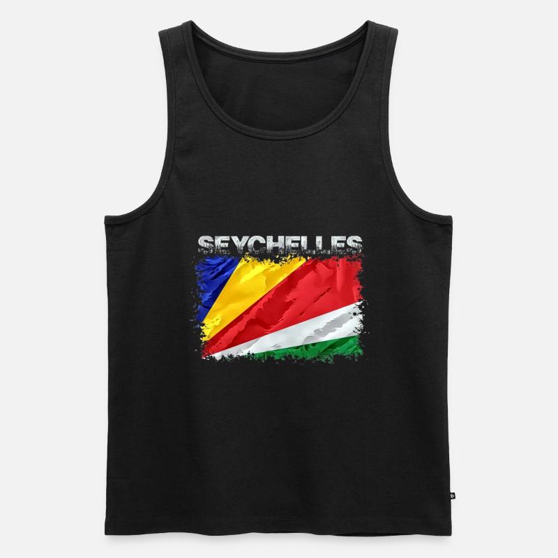 Seychellen - Männer Premium Bio Tank Top - Schwarz