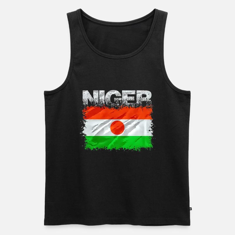 Niger - Männer Premium Bio Tank Top - Schwarz