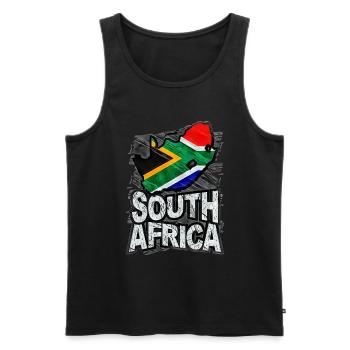 Afrique du Sud - Débardeur bio Premium Homme - noir - Devant - Michal (187cm)