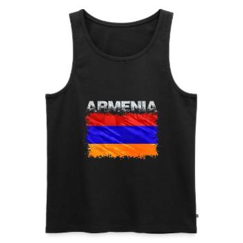 Armenien - Männer Premium Bio Tank Top - Schwarz - Vorne - Michal (187cm)