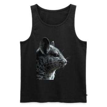 Chinchilla - Männer Premium Bio Tank Top - Schwarz - Vorne - AI Model Male 178 light (178cm)