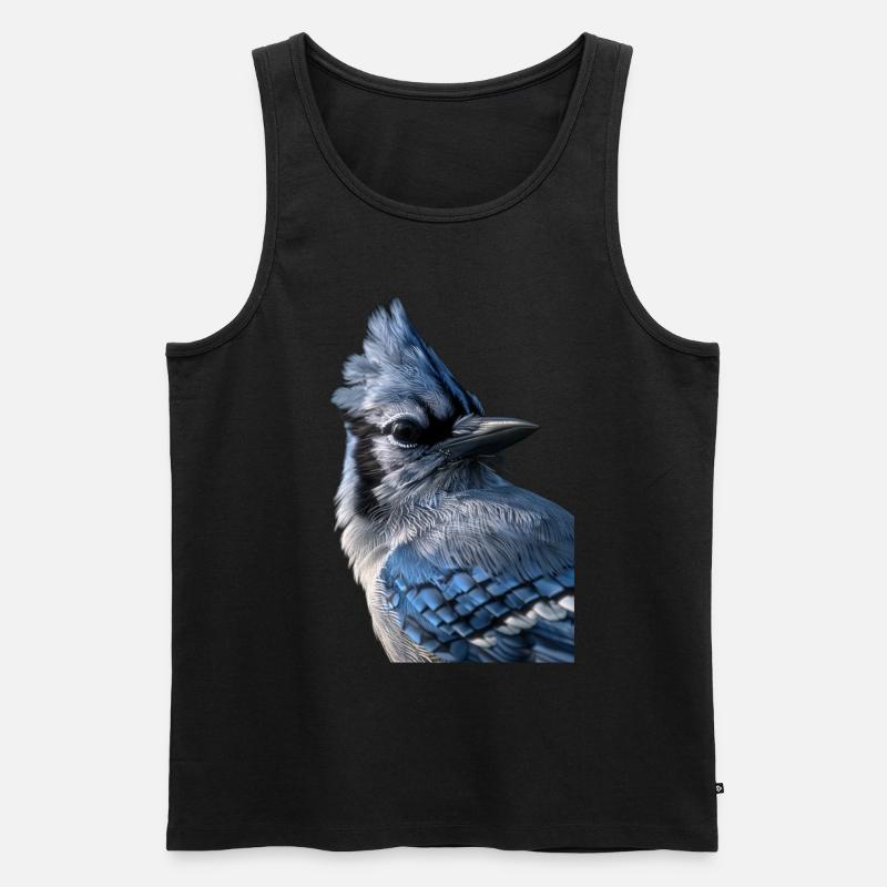 Blauhäher - Männer Premium Bio Tank Top - Schwarz