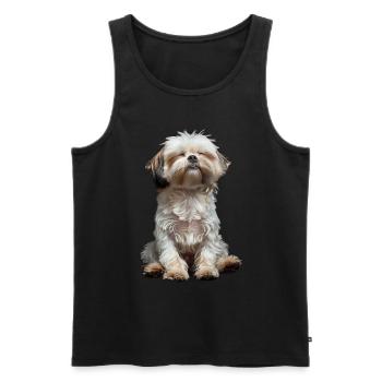 Shih Tzu - Männer Premium Bio Tank Top - Schwarz - Vorne - Michal (187cm)