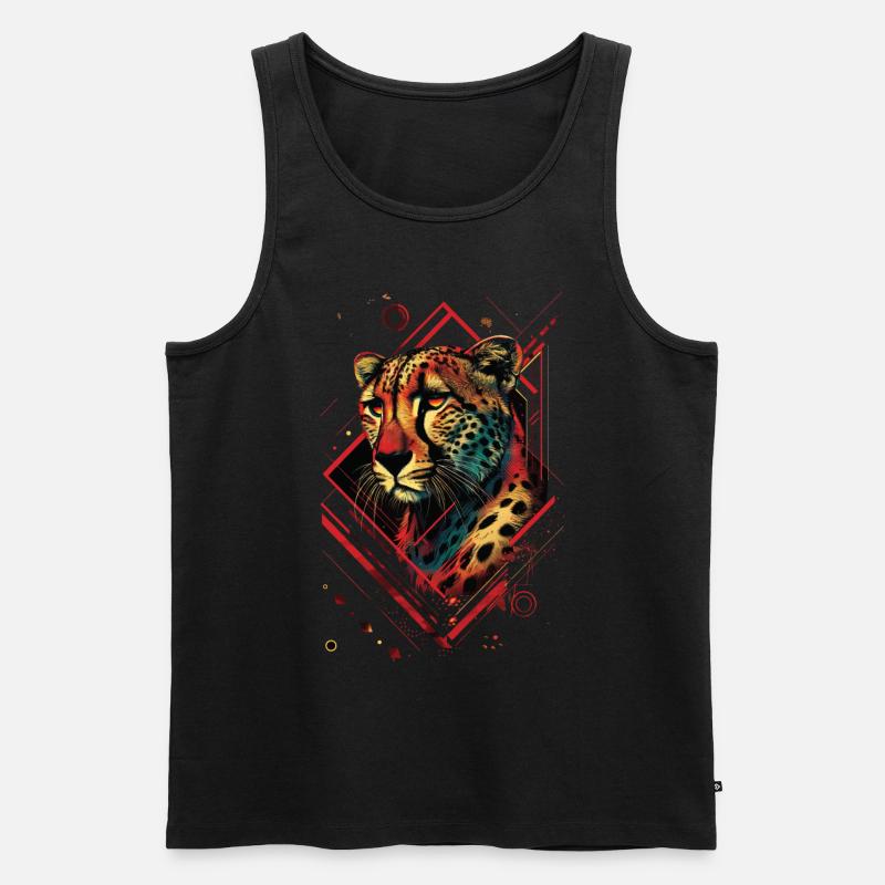 Gepard - Männer Premium Bio Tank Top - Schwarz