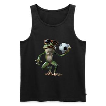 Frog - Men's Premium Organic Tank Top - black - Front - Michal (187cm)