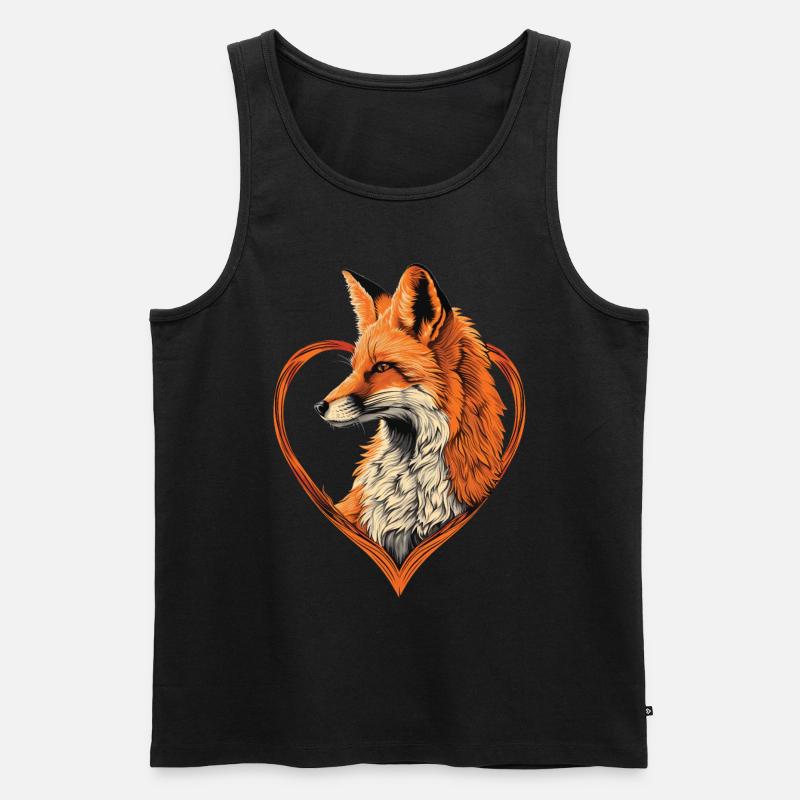 Fuchs - Männer Premium Bio Tank Top - Schwarz