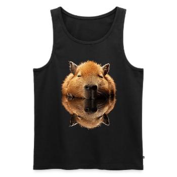 Wasserschwein - Männer Premium Bio Tank Top - Schwarz - Vorne - Michal (187cm)