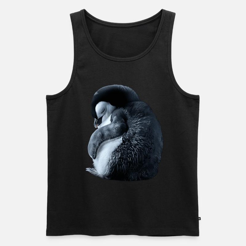 Pinguin - Männer Premium Bio Tank Top - Schwarz