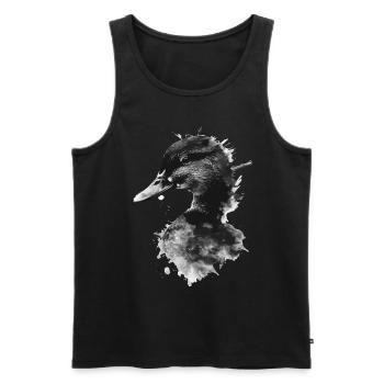 Ente - Männer Premium Bio Tank Top - Schwarz - Vorne - Michal (187cm)