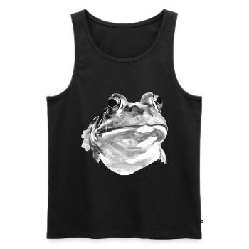 Frog - Men's Premium Organic Tank Top - black - Front - Michal (187cm)
