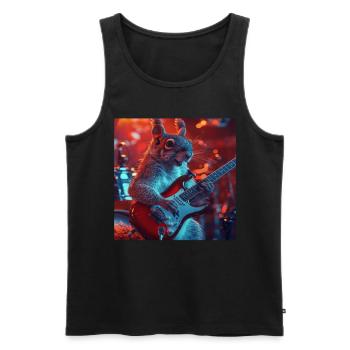 Squirrel - Men's Premium Organic Tank Top - black - Front - Michal (187cm)