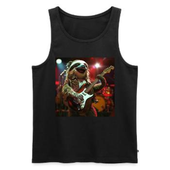 Sloth - Men's Premium Organic Tank Top - black - Front - AI Model Male 178 light (178cm)