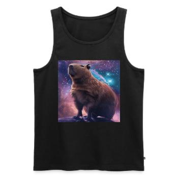 Capybara - Men's Premium Organic Tank Top - black - Front - Michal (187cm)