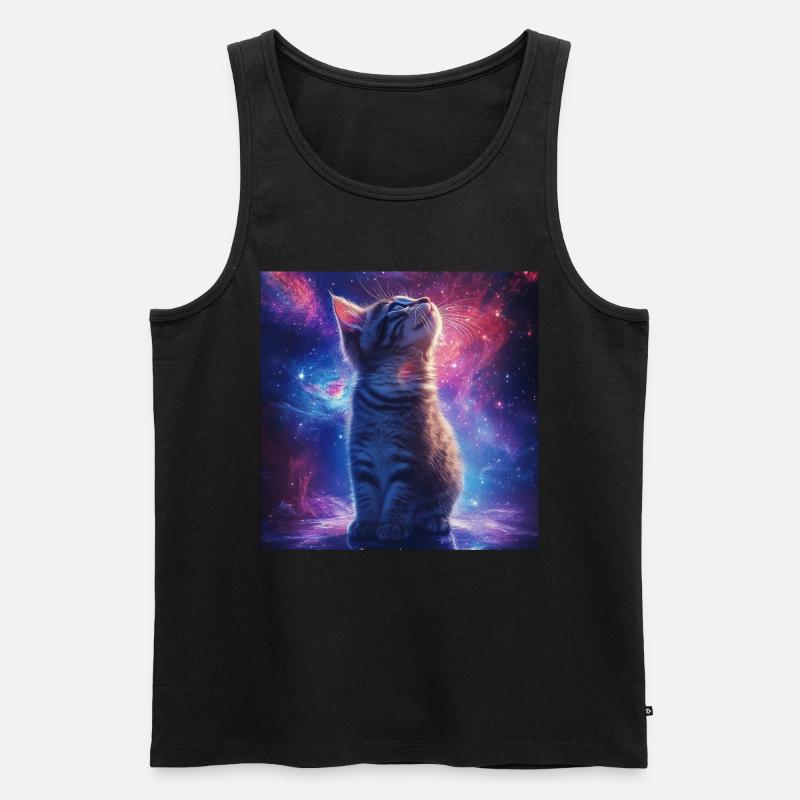 Katze - Männer Premium Bio Tank Top - Schwarz