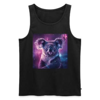 Koala - Men's Premium Organic Tank Top - black - Front - AI Model Male 178 light (178cm)