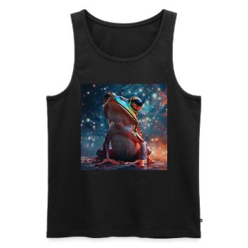 Frog - Men's Premium Organic Tank Top - black - Front - Michal (187cm)