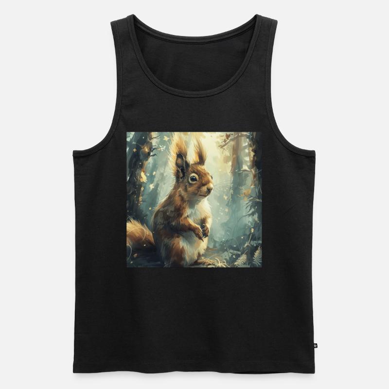Eichhörnchen - Männer Premium Bio Tank Top - Schwarz