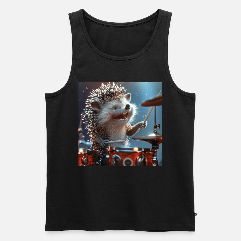 Igel - Männer Premium Bio Tank Top - Schwarz