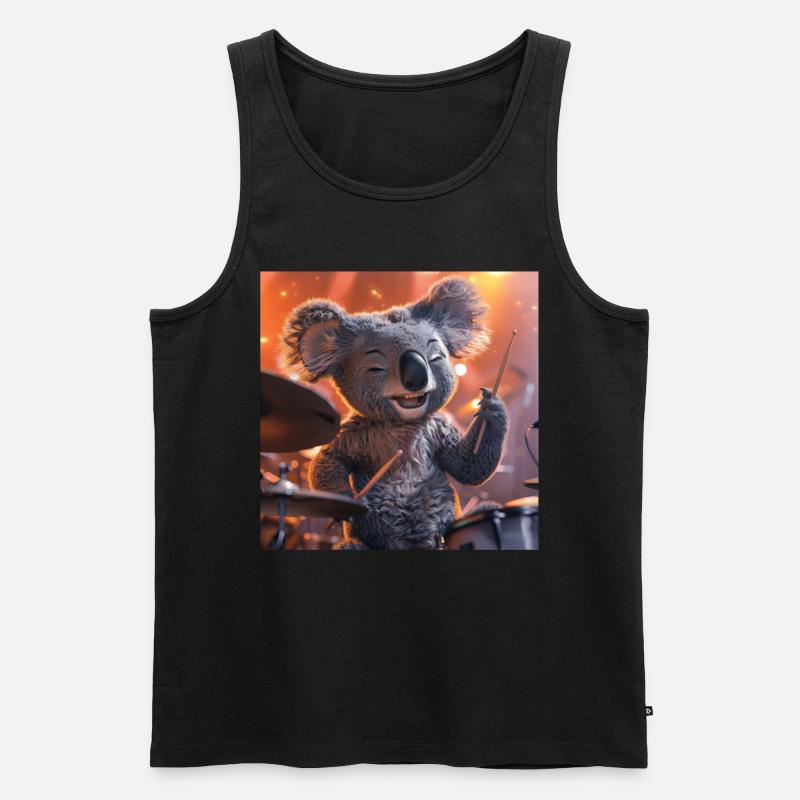 Koala - Männer Premium Bio Tank Top - Schwarz