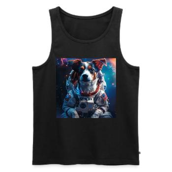 Chien - Débardeur bio Premium Homme - noir - Devant - Michal (187cm)