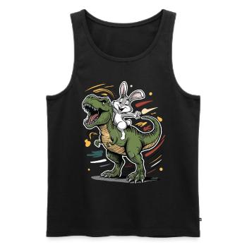 Rabbit - Men's Premium Organic Tank Top - black - Front - Michal (187cm)