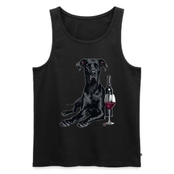 Great Dane - Men's Premium Organic Tank Top - black - Front - AI Model Male 178 light (178cm)