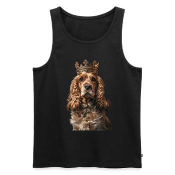 Cocker Spaniel - Männer Premium Bio Tank Top - Schwarz - Vorne - AI Model Male 178 light (178cm)