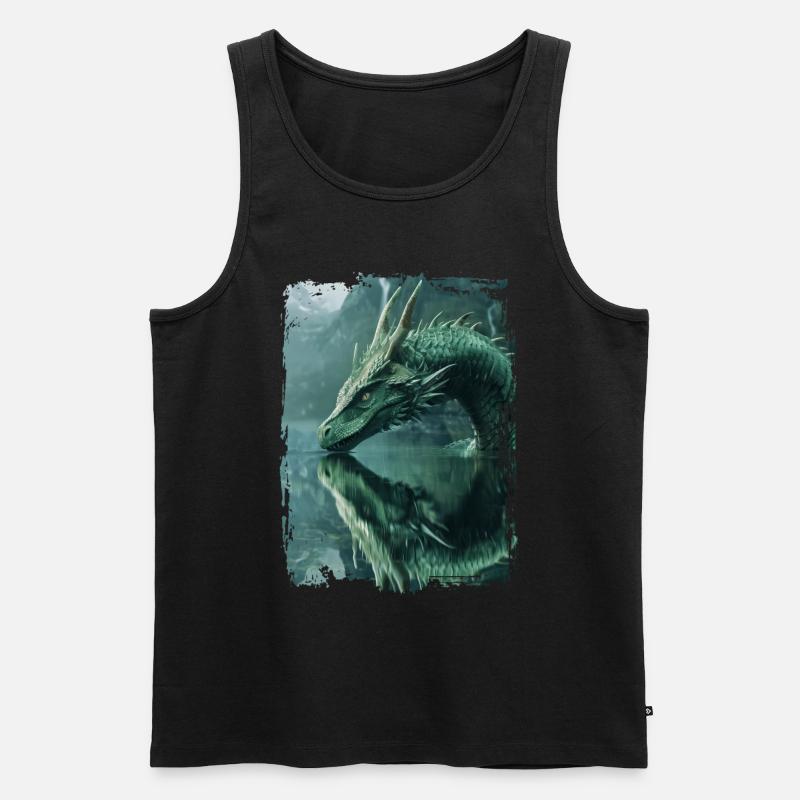 Drachen - Männer Premium Bio Tank Top - Schwarz