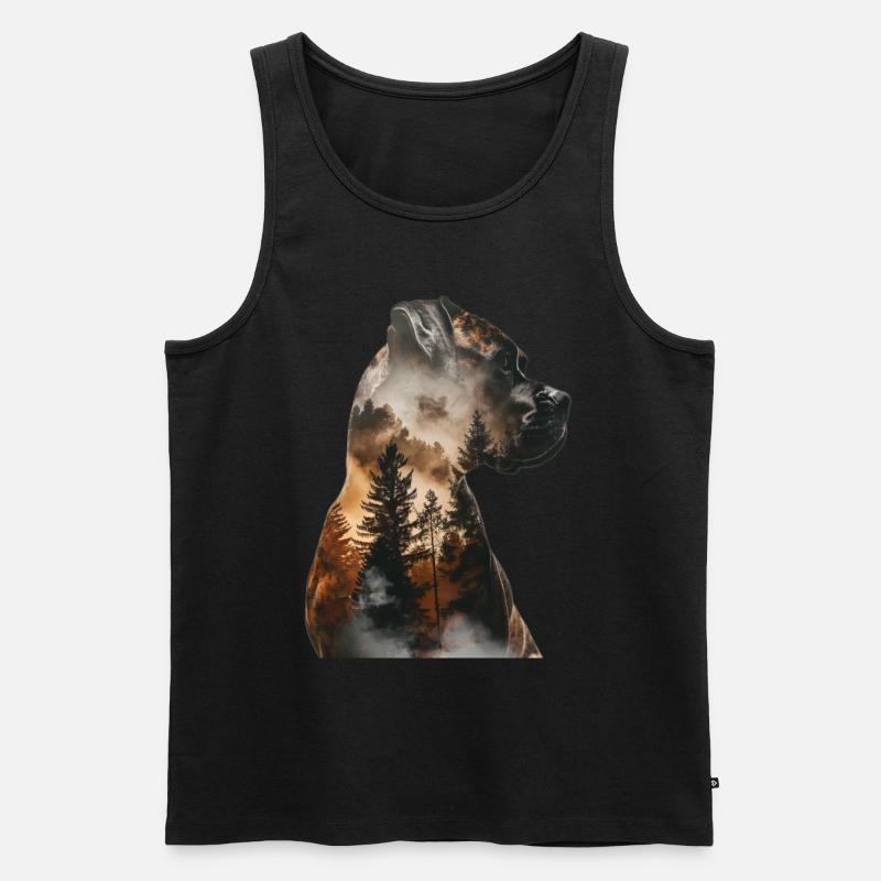 Boxer - Männer Premium Bio Tank Top - Schwarz