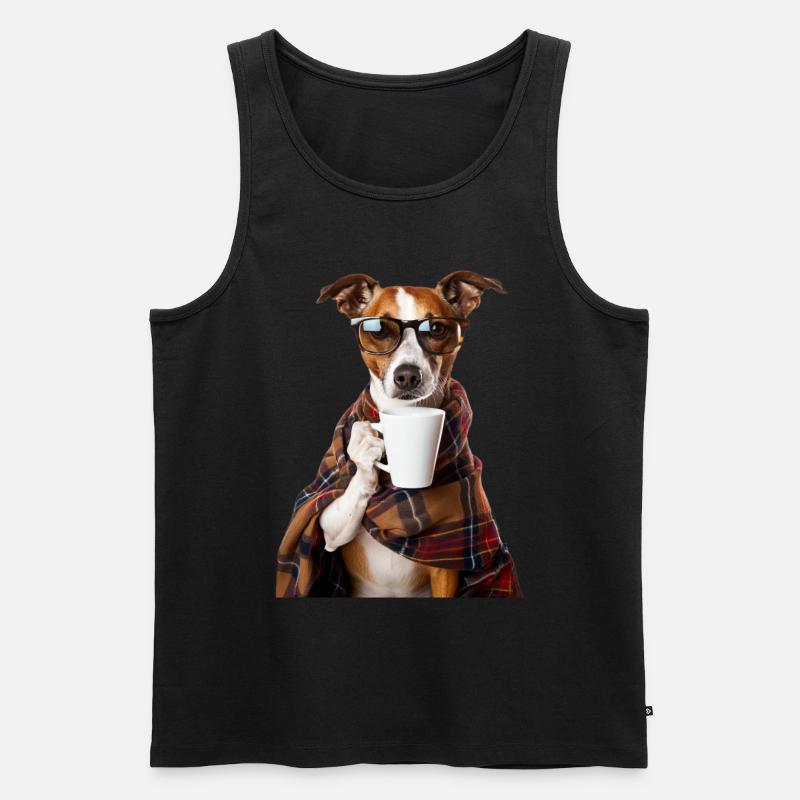 Hund - Männer Premium Bio Tank Top - Schwarz