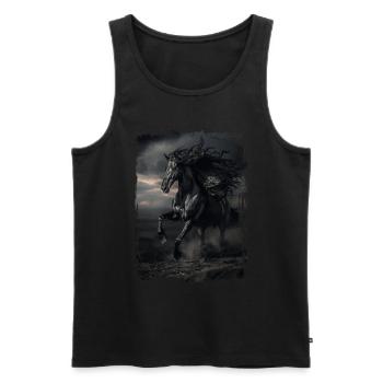 Friesisch - Männer Premium Bio Tank Top - Schwarz - Vorne - AI Model Male 178 light (178cm)