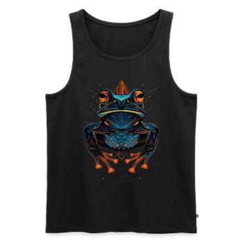 Frog - Men's Premium Organic Tank Top - black - Front - Michal (187cm)