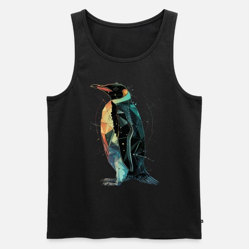 Pinguin - Männer Premium Bio Tank Top - Schwarz