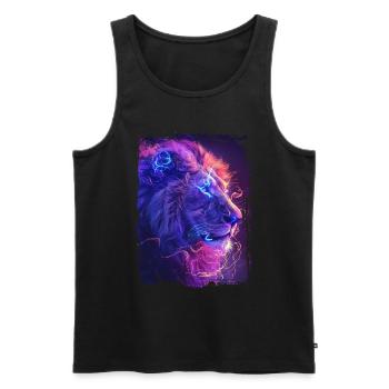 Lion - Débardeur bio Premium Homme - noir - Devant - Michal (187cm)